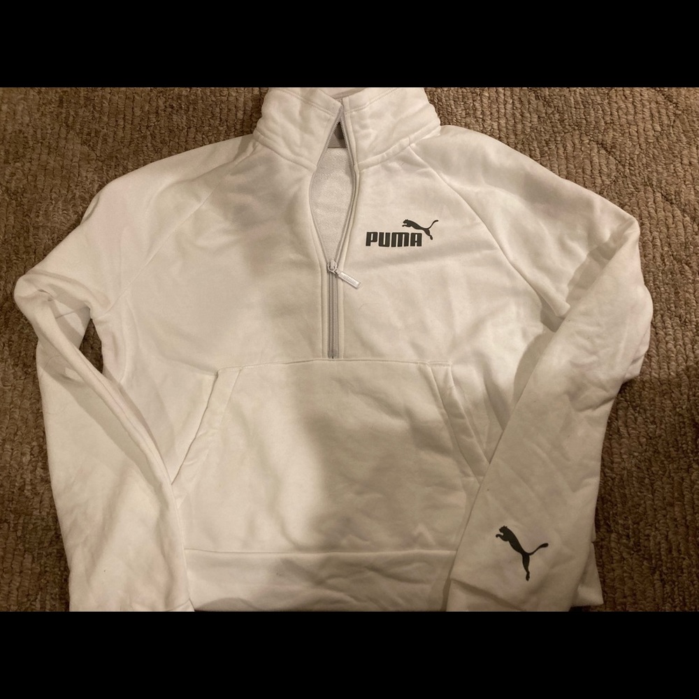 PUMA HALF ZIP HIGH NECK POCKET SWEATSHIRT
